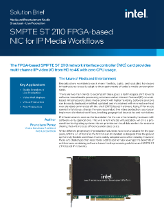 IP メディア・ワークフロー向け ST 2110 FPGA ベースの NIC