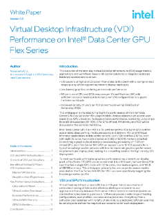 インテル® Data Center GPU Flex Series での VDI の概要とパフォーマンス