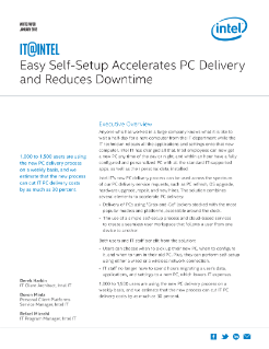 Easy Self-Setup Accelerates PC Delivery