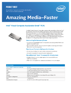 インテル® Visual Compute Accelerator (インテル® VCA) 製品概要