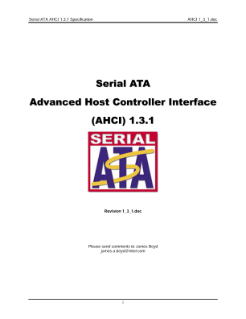 Serial ATA AHCI 1.3.1 Specification